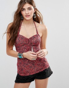 Топ с принтом Free People Hula - Красный