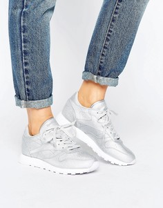 Кожаные классические кроссовки с блестящей отделкой Reebok - Мульти