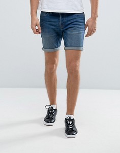 Джинсовые шорты слим Selected Homme - Синий