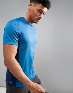 Синяя футболка из быстросохнущей ткани Dri-Fit Nike Running Miler 833591-457 - Синий