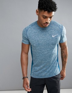 Синяя футболка Nike Running Miler Breathe 834241-411 - Синий