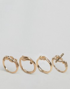 Наборные кольца с декоративными узлами ALDO - Золотой
