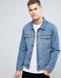 Выбеленная джинсовая куртка Hoxton Denim - Синий
