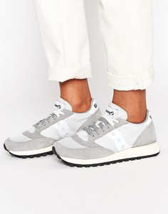 Серые кроссовки с белыми вставками Saucony Jazz Original Vintage - Серый