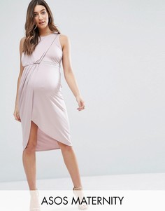 Облегающее платье с отделкой ASOS Maternity - Фиолетовый