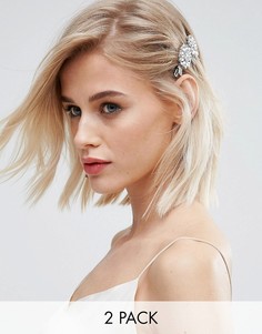 Заколки для волос с камнями New Look - Белый