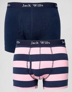 2 пары боксеров-брифов (темно-синие/в розовую полоску) Jack Wills - Темно-синий