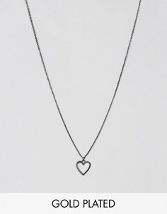 Ожерелье с подвеской-сердцем Pilgrim - Серый