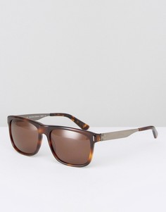 Солнцезащитные очки в квадратной оправе CK Collection - Коричневый Calvin Klein