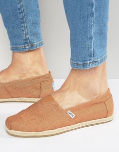 Льняные эспадрильи Toms Alpargata - Красный