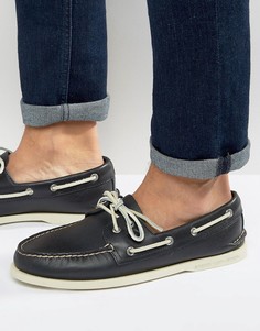 Кожаные мокасины Sperry Topsider - Темно-синий