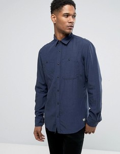 Облегающая рубашка с карманами в стиле милитари Jack &amp; Jones Vintage - Темно-синий