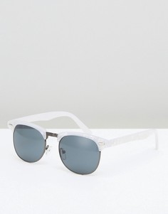 Солнцезащитные очки в стиле ретро ASOS - Белый