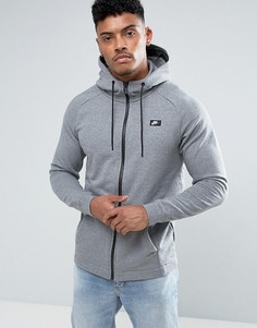 Худи серого цвета на молнии Nike 805130-091 - Серый