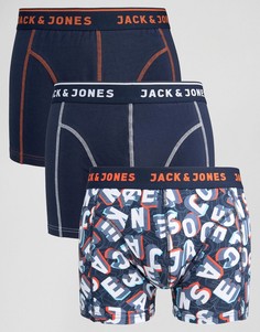 3 пары боксеров-брифов Jack &amp; Jones - Темно-синий