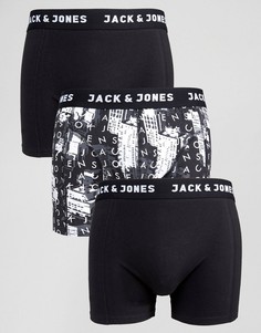 3 пары боксеров-брифов Jack &amp; Jones - Черный