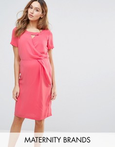 Платье для кормления с вырезом у горловины Mamalicious Maternity - Розовый Mama.Licious
