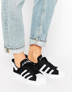 Кроссовки в стиле 80-х Adidas Superstar PK - Черный