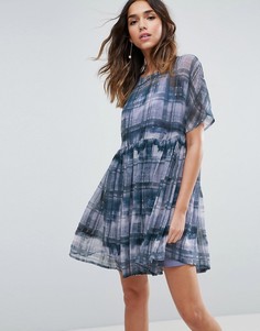 Свободное платье в клетку ASOS - Мульти
