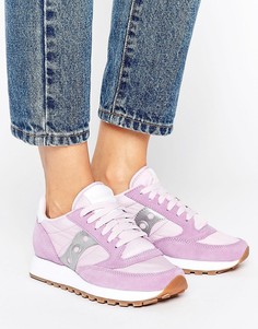 Эксклюзивные лилово-серебристые кроссовки Saucony Jazz Original - Фиолетовый