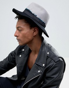 Черная структурированная шляпа с эффектом деграде Reclaimed Vintage Inspired - Черный
