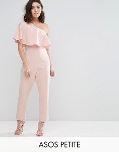 Комбинезон на одно плечо с оборкой ASOS PETITE - Розовый