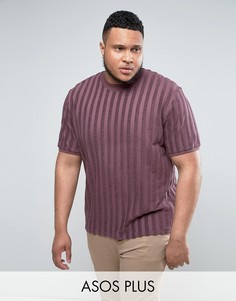 Свободная футболка ASOS PLUS - Фиолетовый