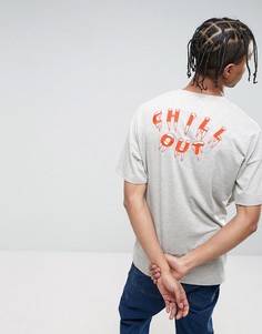 Футболка с вышивкой в виде мороженого ASOS X LOT STOCK &amp; BARREL - Серый