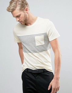 Футболка с полосками Selected Homme - Кремовый