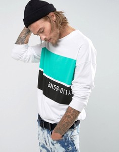 Oversize-лонгслив с принтом ASOS - Белый