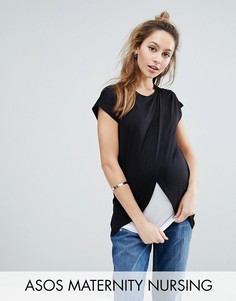 Футболка для кормления ASOS Maternity - Черный