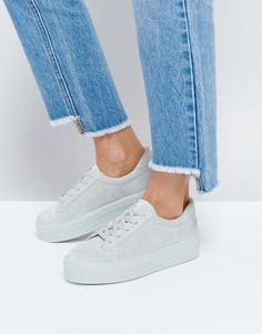 Замшевые кроссовки на платформе ASOS DAY - Серый