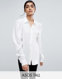 Блузка с удлиненными рукавами ASOS TALL - Белый