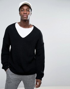 Свободный черный джемпер ASOS - Черный