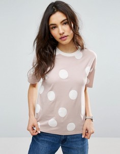 Топ в горошек с контрастным кантом ASOS - Мульти