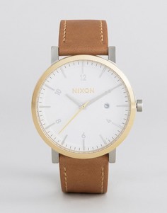 Часы со светло-коричневым кожаным ремешком Nixon Speedster II Rollo - Рыжий