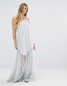 Кружевное платье макси Free People Pretty Lark - Белый