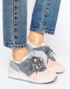 Серо-розовые замшевые кроссовки Asics Gel-Respector - Серый