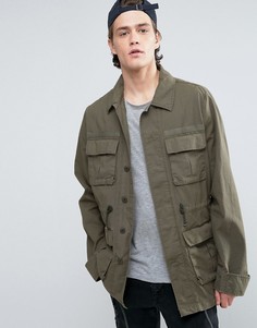 Куртка цвета хаки в стиле милитари ASOS - Зеленый