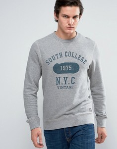 Свитшот с графическим принтом Jack &amp; Jones Vintage - Серый