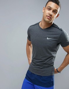 Черная футболка для бега из дышащей ткани Nike Tailwind 833136-010 - Черный