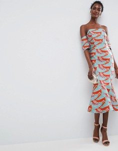 Жаккардовое платье-футляр ASOS - Мульти
