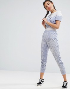 Бархатные брюки галифе без застежки ASOS Summer - Синий