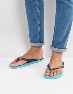 Шлепанцы с Симпсонами Havaianas Brasil - Синий
