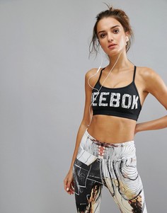 Кроп-топ с логотипом Reebok Hero Warrior - Черный