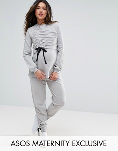 Джоггеры на шнурке ASOS Maternity LOUNGE - Серый