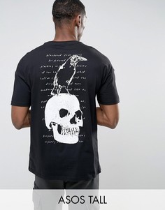 Oversize-футболка с принтом ASOS TALL - Черный