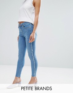 Зауженные джинсы с отделкой New Look Petite - Синий