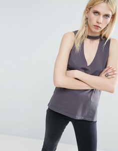 Майка с чокером ASOS - Черный