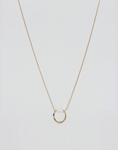 Позолоченное ожерелье с подвеской в виде подковы Orelia - Золотой